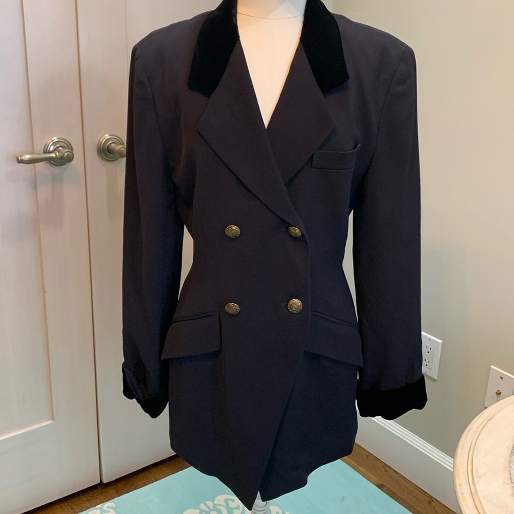 DKNY Black Double-Breasted Blazer